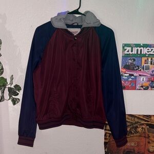 Arizona Jean Co. Burgundy and Blue Jacket